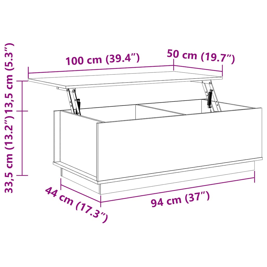vidaXL Τραπεζάκι Σαλονιού Λευκό 100x50x35 εκ από Μασίφ Ξύλο Πεύκου