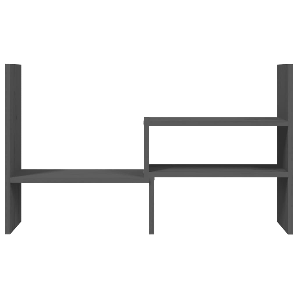 vidaXL Βάση Οθόνης Γκρι (39-72)x17x43 εκ. από Μασίφ Ξύλο Πεύκου