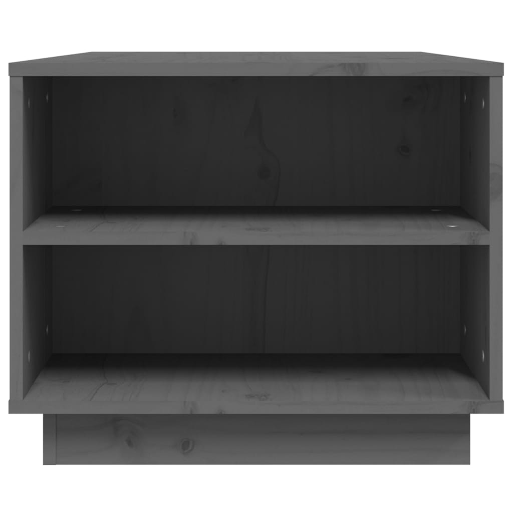 vidaXL Τραπεζάκι Σαλονιού Γκρι 90 x 49 x 40,5 εκ. Μασίφ Ξύλο Πεύκου
