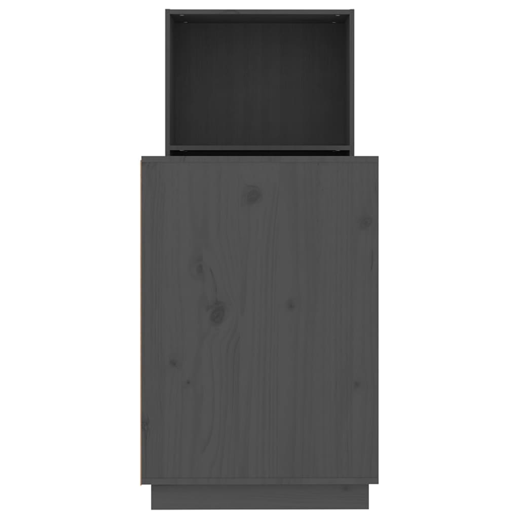 vidaXL Γραφείο Γκρι 110x53x117 εκ. από Μασίφ Ξύλο Πεύκου