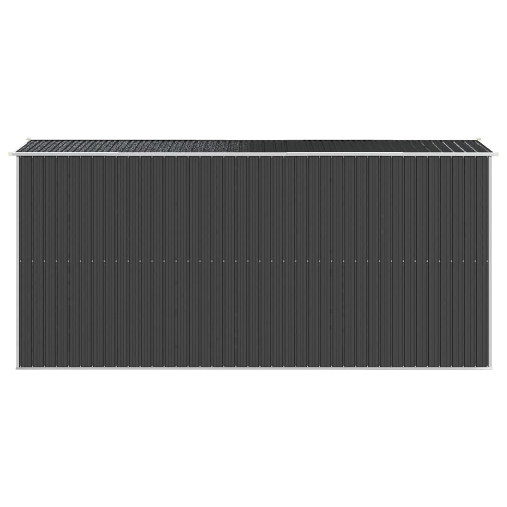 vidaXL Αποθήκη Κήπου Ανθρακί 192x440x223 εκ. Γαλβανισμένο Ατσάλι