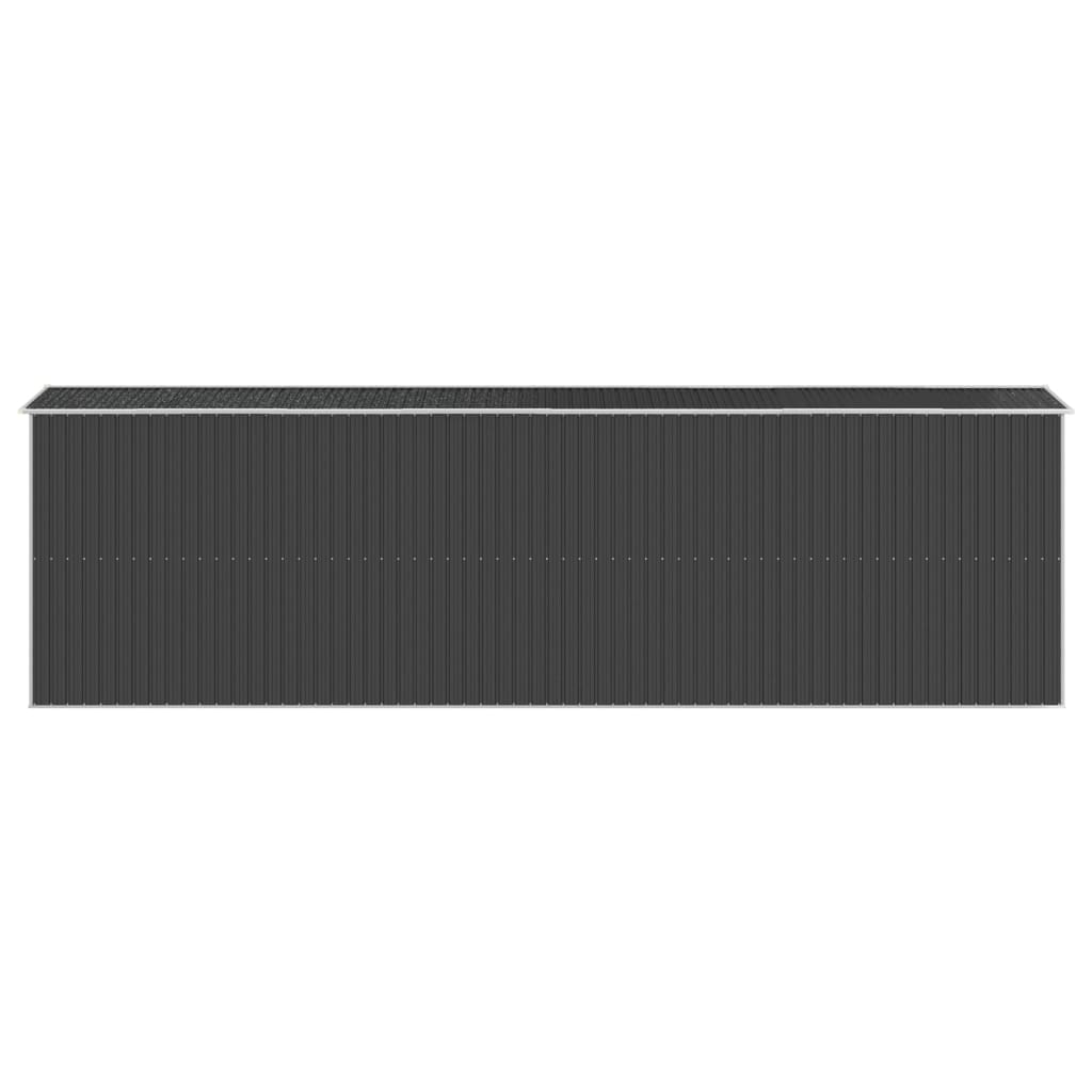 vidaXL Αποθήκη Κήπου Ανθρακί 192x689x223 εκ. Γαλβανισμένο Ατσάλι