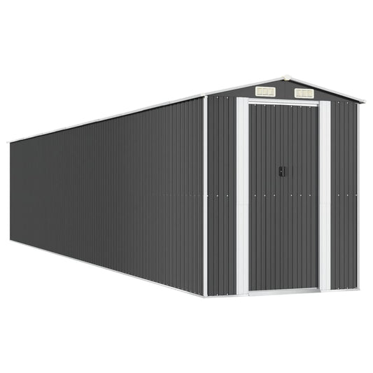 vidaXL Αποθήκη Κήπου Ανθρακί 192 x 1021 x 223 εκ. Γαλβανισμένο Ατσάλι