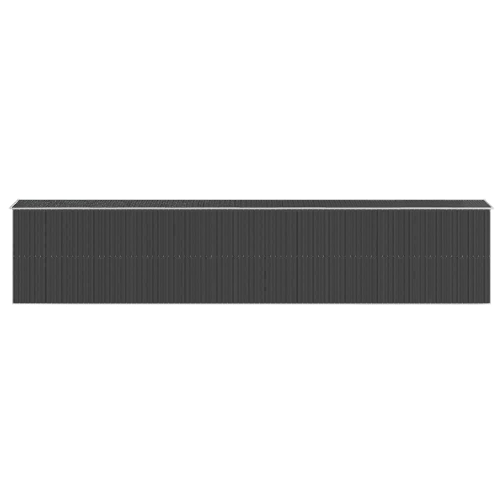 vidaXL Αποθήκη Κήπου Ανθρακί 192 x 1021 x 223 εκ. Γαλβανισμένο Ατσάλι