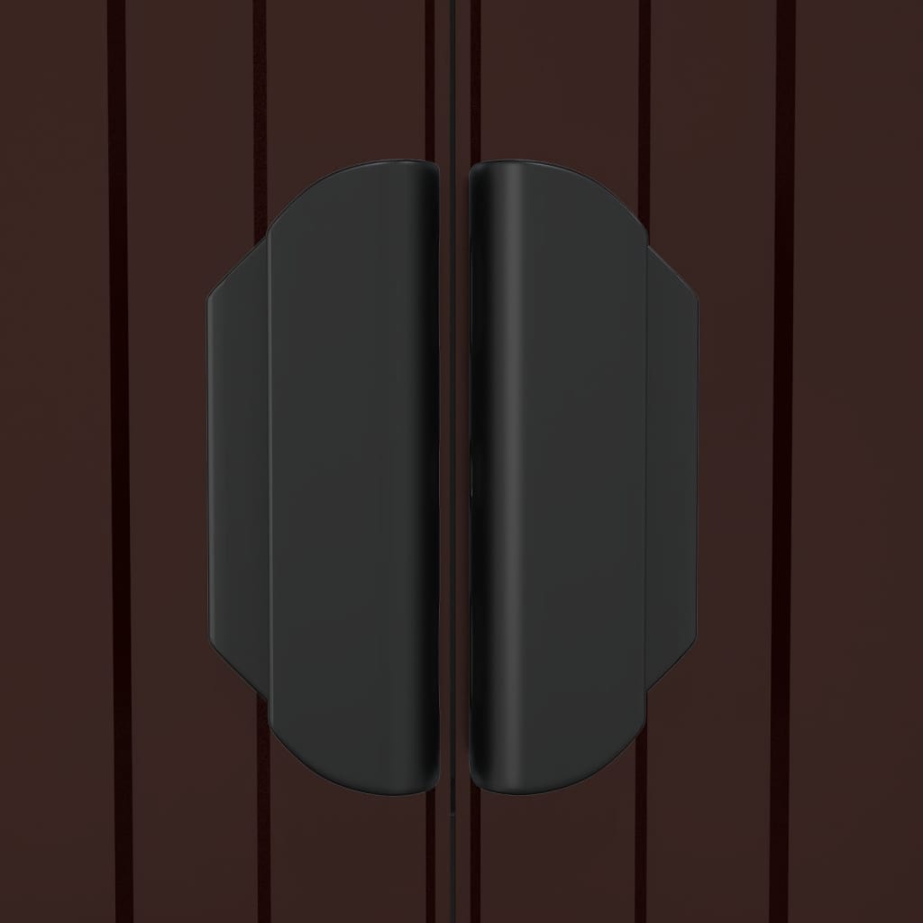 vidaXL Αποθήκη Κήπου Σκούρο καφέ 192x191x223 εκ. Γαλβανισμένο Ατσάλι