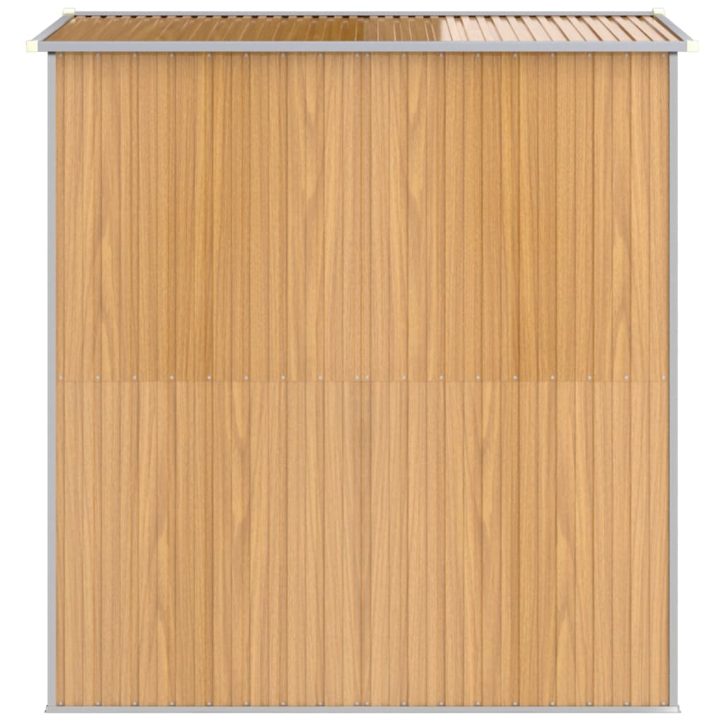 vidaXL Αποθήκη Κήπου Ανοιχτό καφέ 192x191x223 εκ. Γαλβανισμένο Ατσάλι