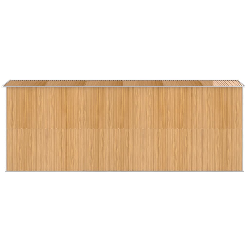 vidaXL Αποθήκη Κήπου Ανοιχτό καφέ 192x523x223 εκ. Γαλβανισμένο Ατσάλι