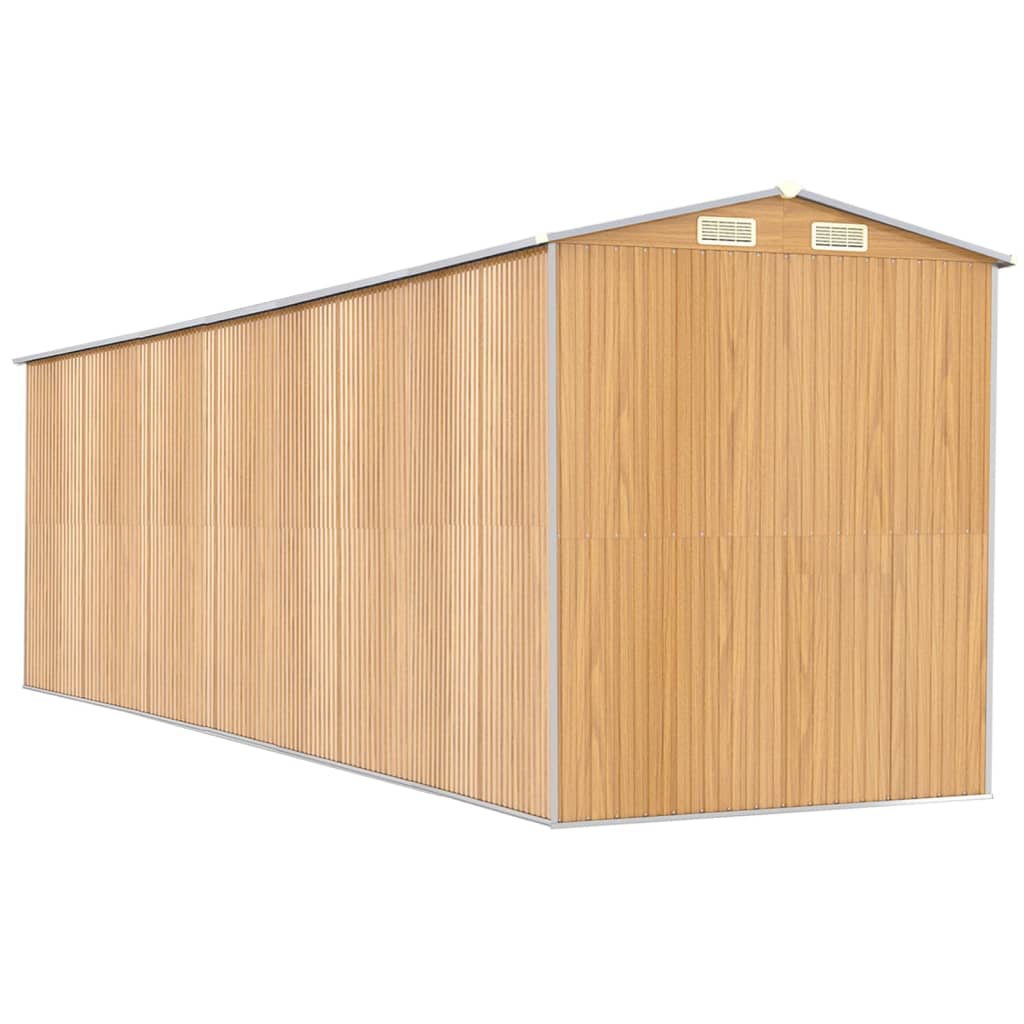 vidaXL Αποθήκη Κήπου Ανοιχτό καφέ 192x689x223 εκ. Γαλβανισμένο Ατσάλι