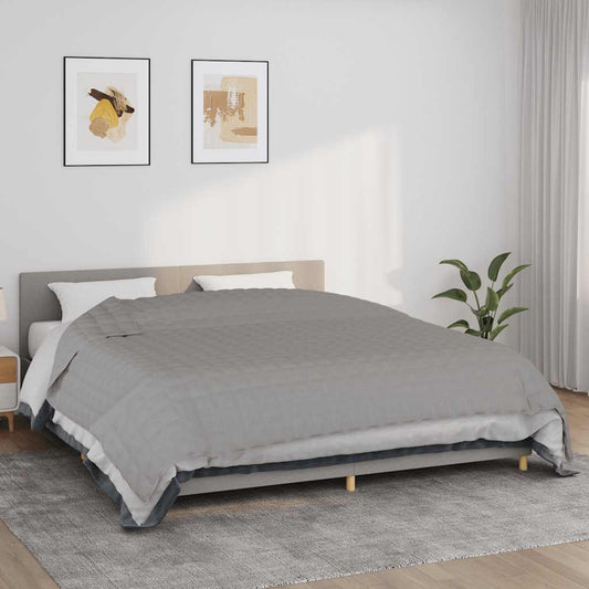 vidaXL Κουβέρτα Βαρύτητας Γκρι 220 x 260 εκ. 15 κ. Υφασμάτινη