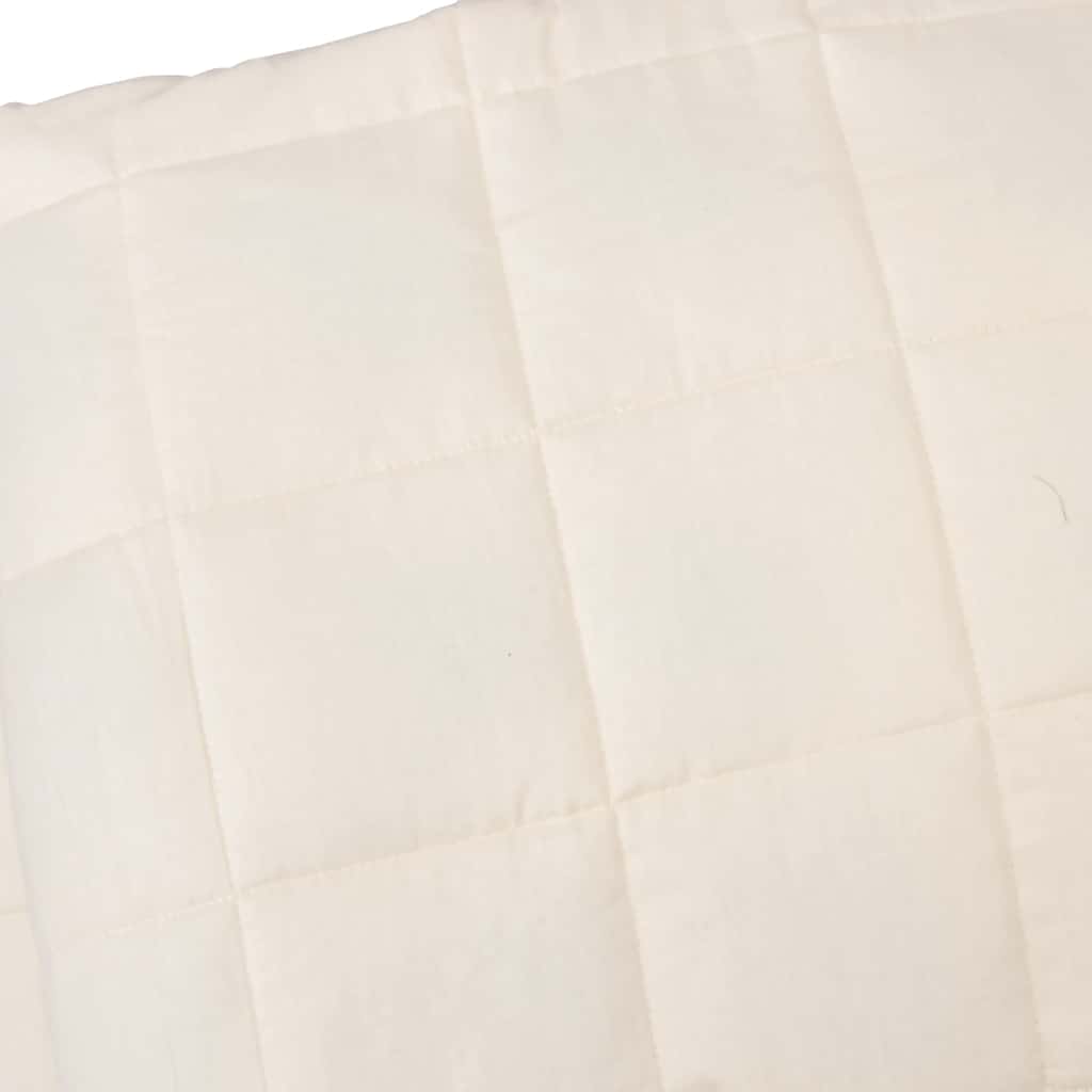 vidaXL Κουβέρτα Βαρύτητας Ανοιχτό Κρεμ 155 x 220 εκ. 11 κ. Υφασμάτινη