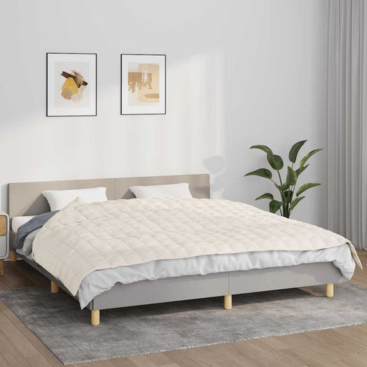 vidaXL Κουβέρτα Βαρύτητας Ανοιχτό Κρεμ 155 x 220 εκ. 11 κ. Υφασμάτινη
