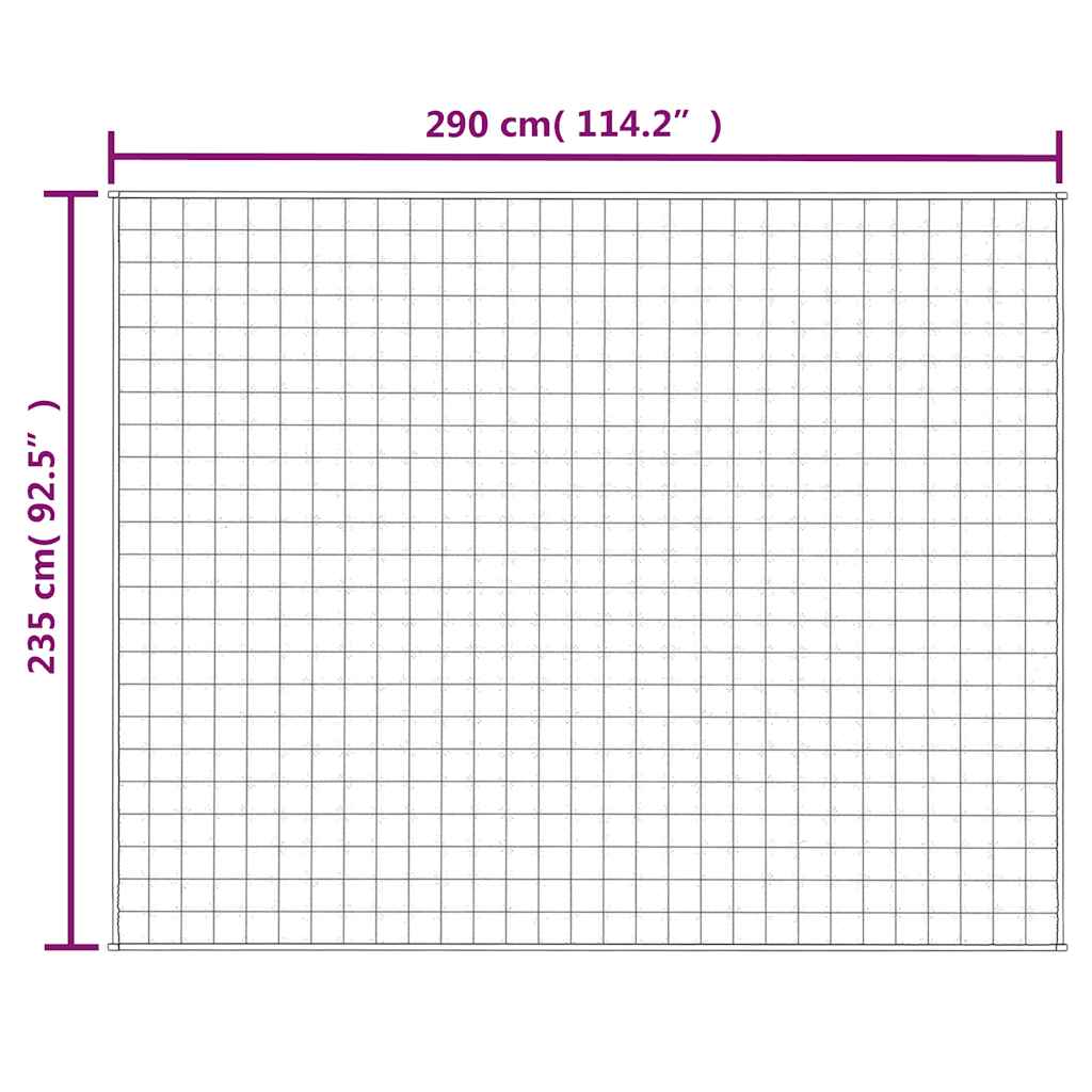 vidaXL Κουβέρτα Βαρύτητας Ανοιχτό Κρεμ 235 x 290 εκ. 11 κ. Υφασμάτινη