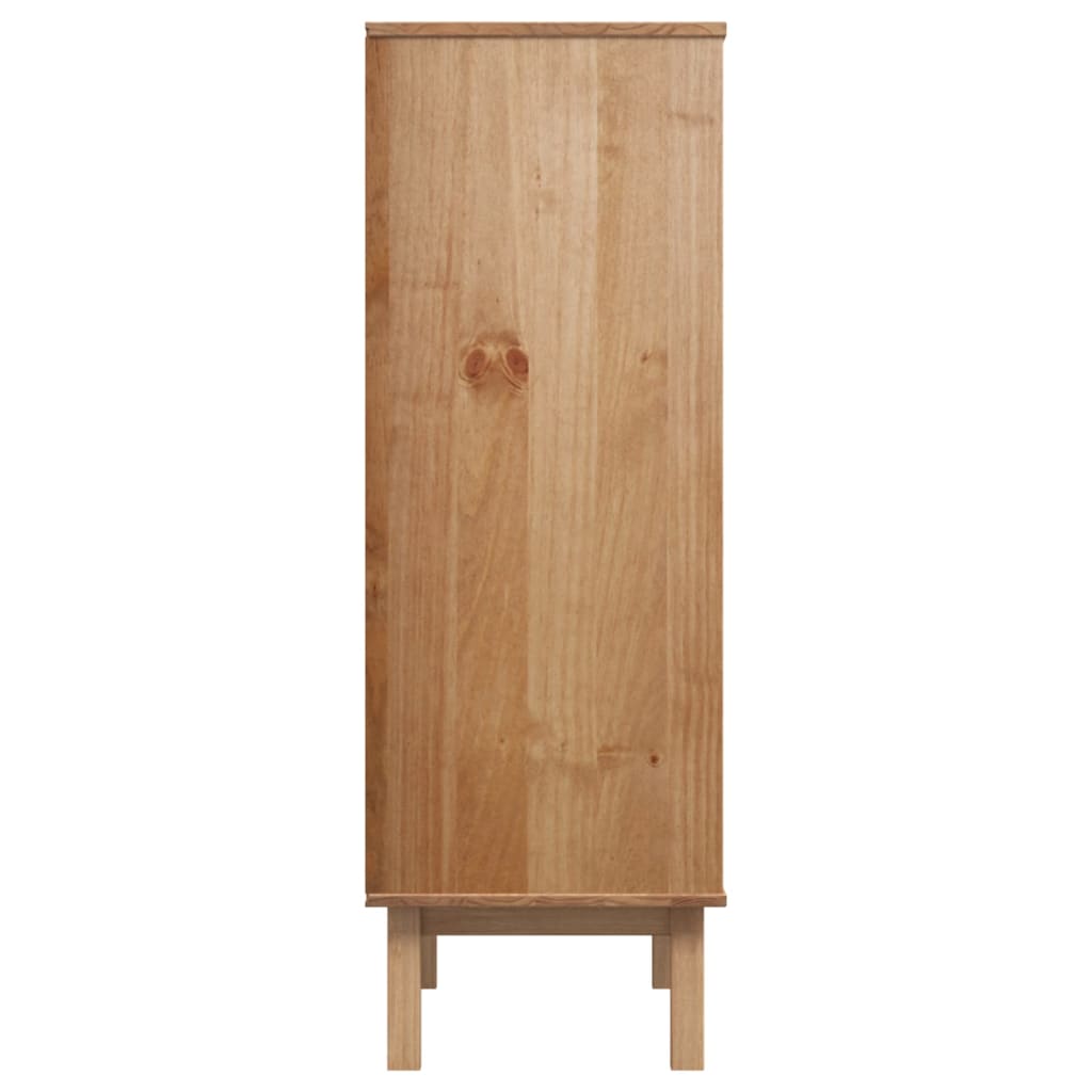 vidaXL Ντουλάπι OTTA Καφέ & Γκρι 85x43x125 εκ. από Μασίφ Ξύλο Πεύκου