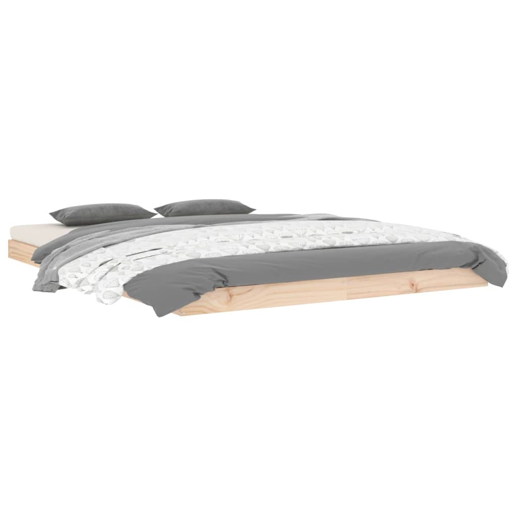 vidaXL Πλαίσιο Κρεβατιού 140 x 190 εκ. από Μασίφ Ξύλο Πεύκου