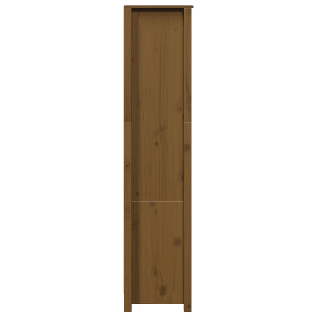 vidaXL Ντουλάπι Ψηλό Καφέ Μέλι 80x35x154 εκ. από Μασίφ Ξύλο Πεύκου