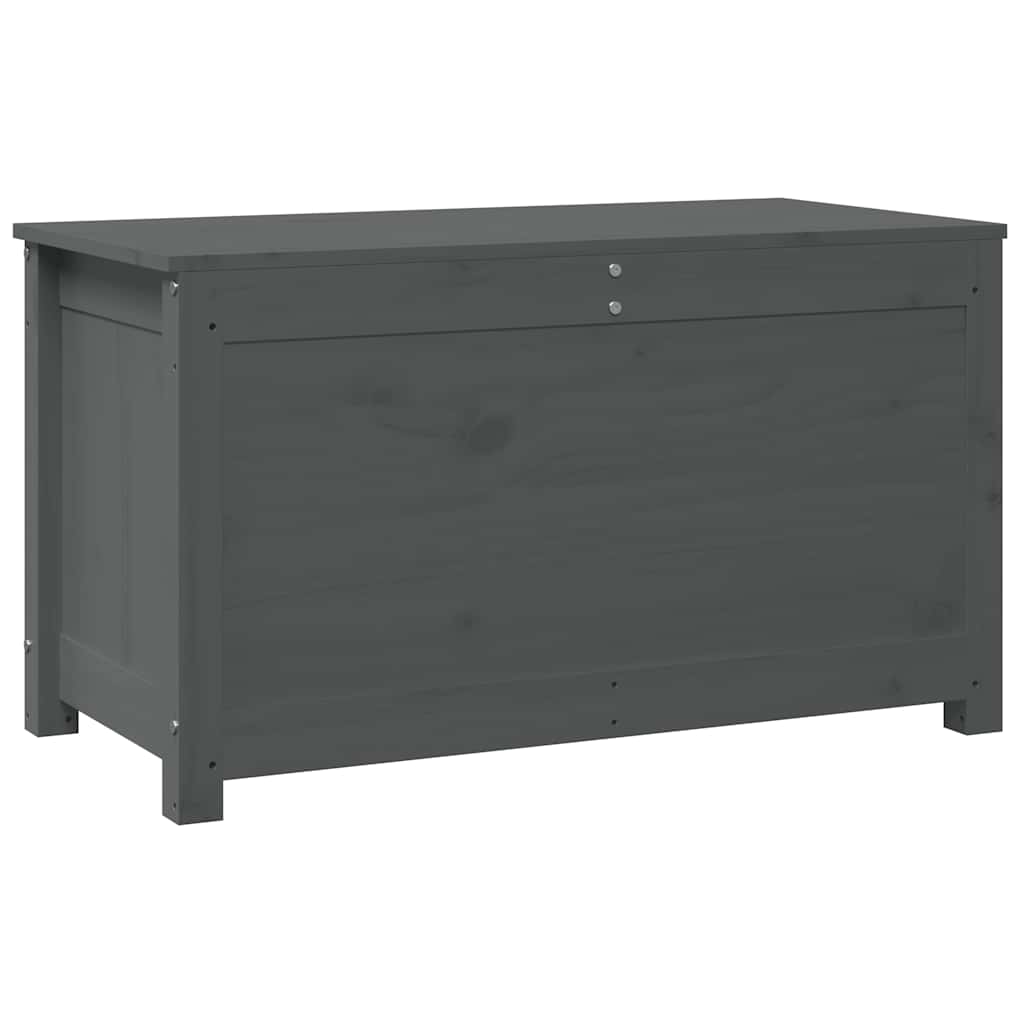 vidaXL Κουτί Αποθήκευσης Γκρι 80x40x45,5 εκ από Μασίφ Ξύλο Πεύκου