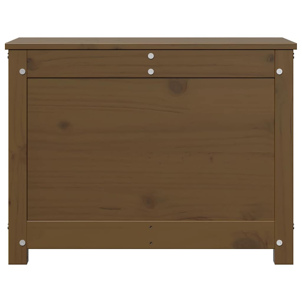 vidaXL Κουτί Αποθήκευσης Καφέ Μελί 60x32x45,5 εκ από Μασίφ Ξύλο Πεύκου