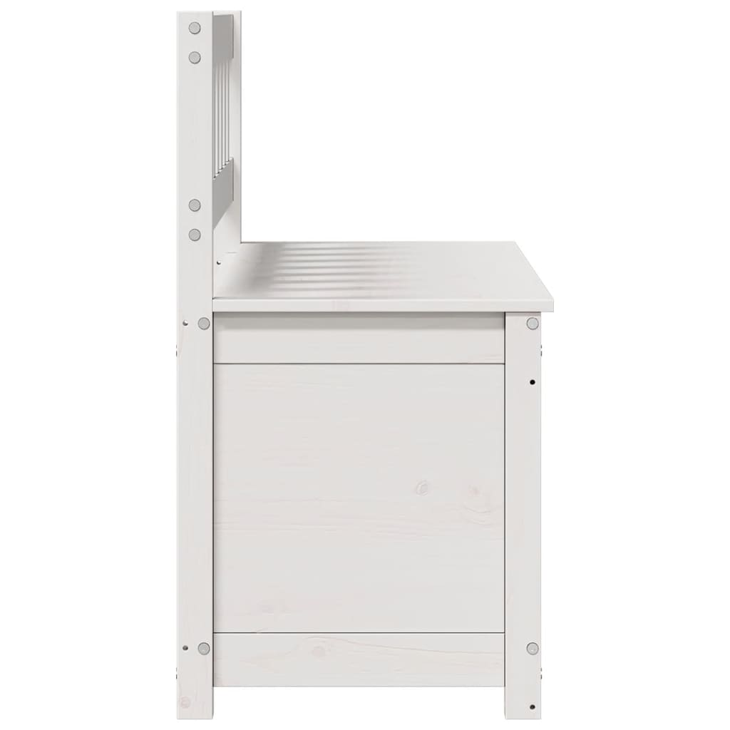 vidaXL Παγκάκι Λευκό 110 x 41 x 76,5 εκ. από Μασίφ Ξύλο Πεύκου