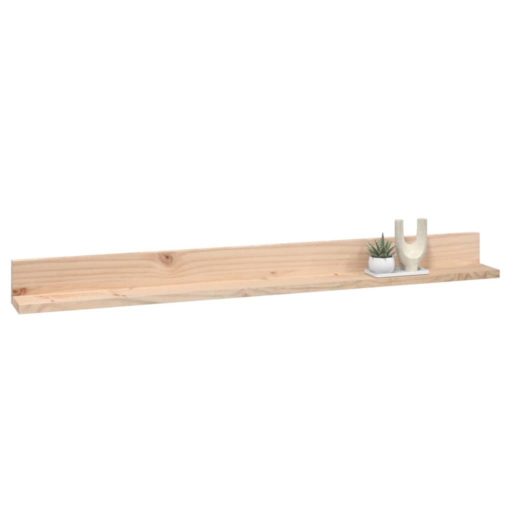 vidaXL Ράφια Τοίχου 2 τεμ. 110x11x9 εκ. από Μασίφ Ξύλο Πεύκου