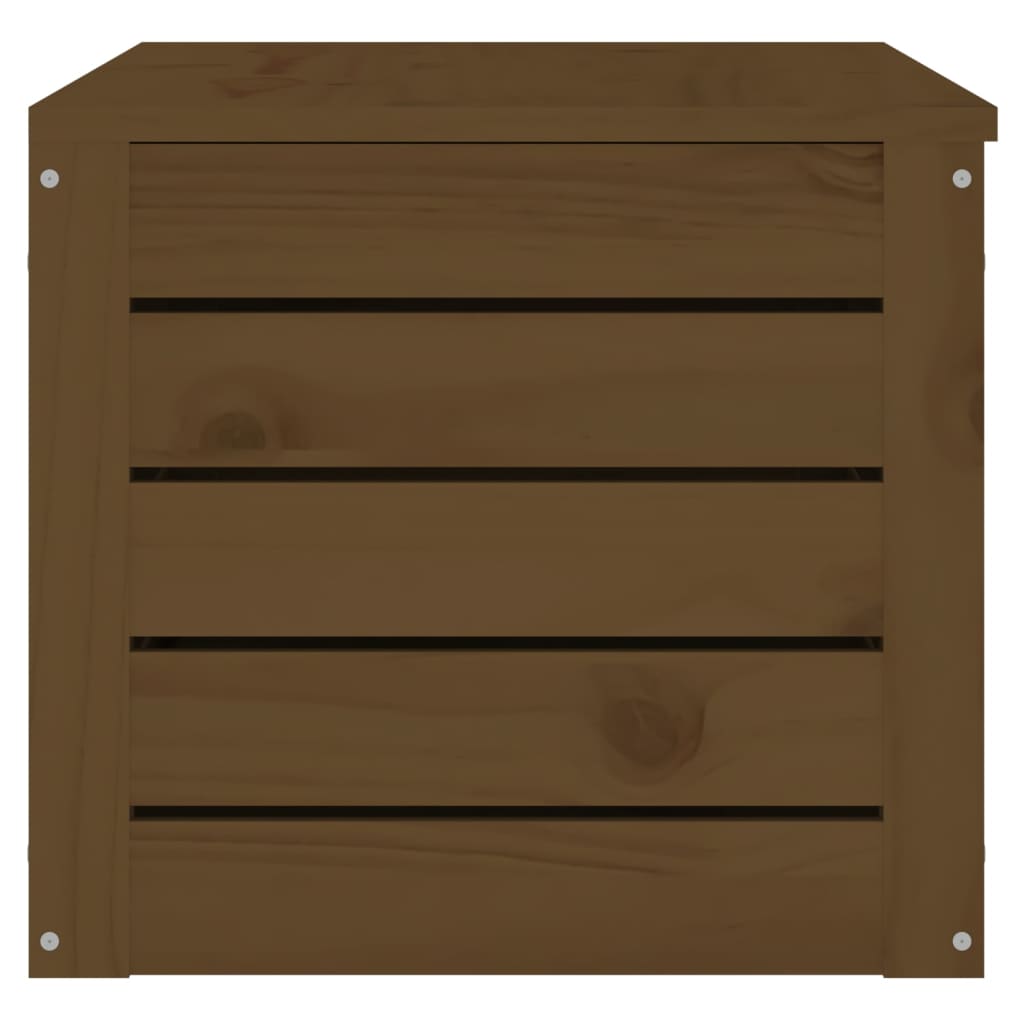 vidaXL Κουτί Αποθήκευσης Καφέ Μελί 89x36,5x33 εκ. Μασίφ Ξύλο Πεύκου