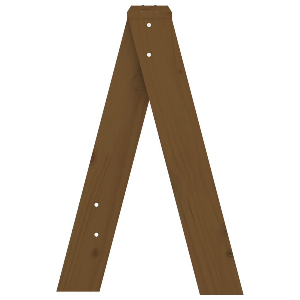 vidaXL Σκαμπό 2 τεμ. Μελί 40x40x60 εκ. από Μασίφ Ξύλο Πεύκου