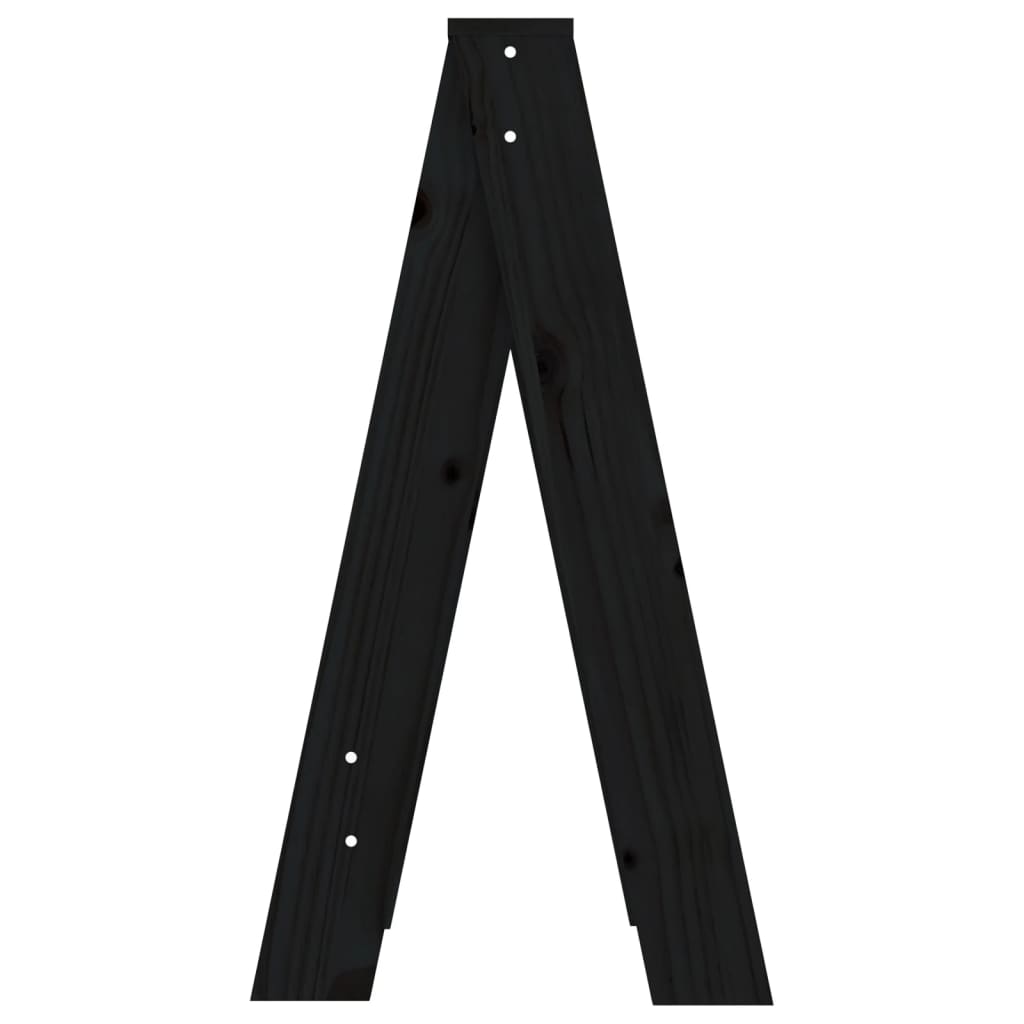 vidaXL Σκαμπό 2 Τεμ. Μαύρα 40x40x75 εκ. από Μασίφ Ξύλο Πεύκου