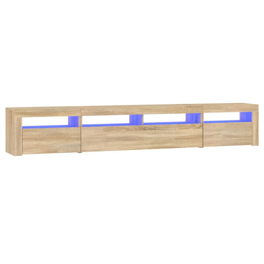 vidaXL Έπιπλο Τηλεόρασης με LED Sonoma Δρυς 240 x 35 x 40 εκ.
