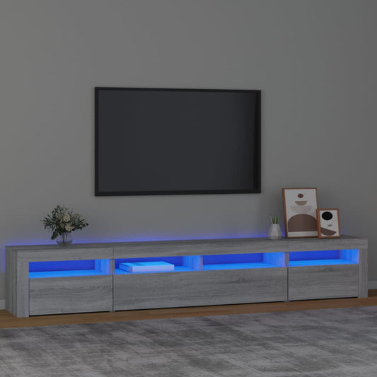 vidaXL Έπιπλο Τηλεόρασης με LED Γκρι Sonoma 240x35x40 εκ.