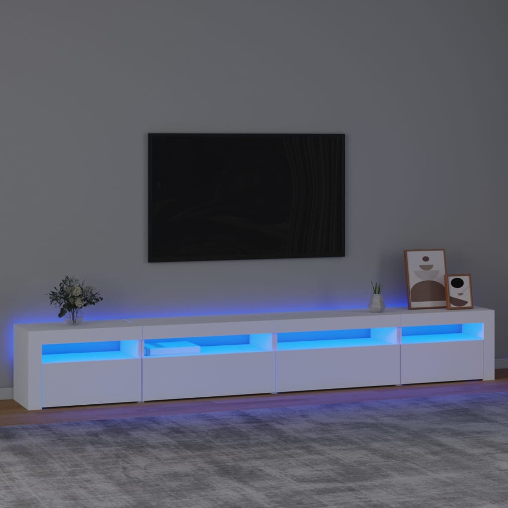 vidaXL Έπιπλο Τηλεόρασης με LED Λευκό 270 x 35 x 40 εκ.