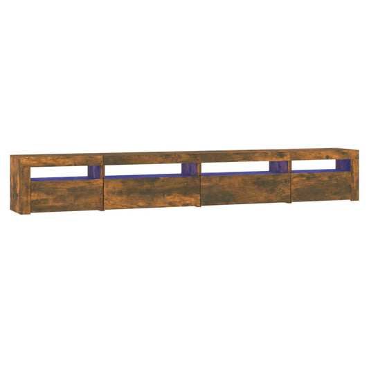 vidaXL Έπιπλο Τηλεόρασης με LED Καπνιστή Δρυς 270x35x40 εκ.