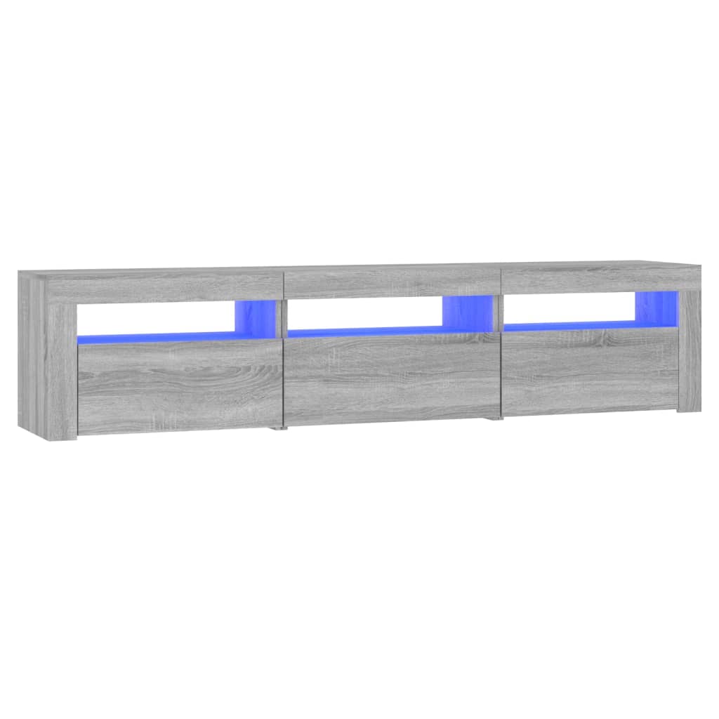 vidaXL Έπιπλο Τηλεόρασης με LED Γκρι Sonoma 180x35x40 εκ.