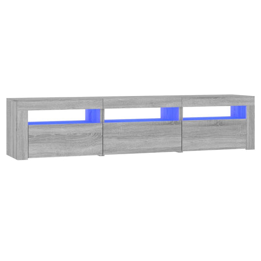 vidaXL Έπιπλο Τηλεόρασης με LED Γκρι Sonoma 180x35x40 εκ.