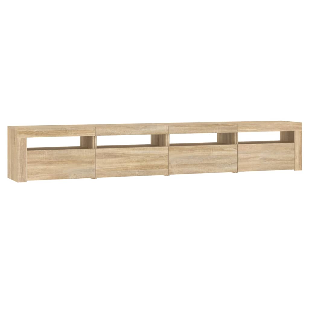 vidaXL Έπιπλο Τηλεόρασης με LED Sonoma Δρυς 240 x 35 x 40 εκ.