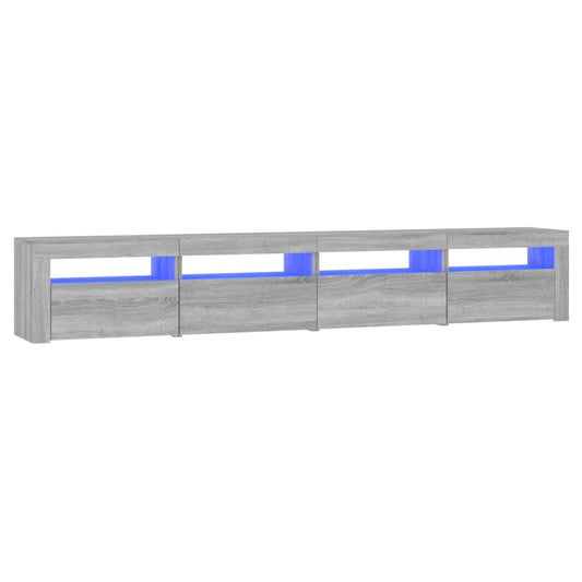vidaXL Έπιπλο Τηλεόρασης με LED Γκρι Sonoma 240x35x40 εκ.