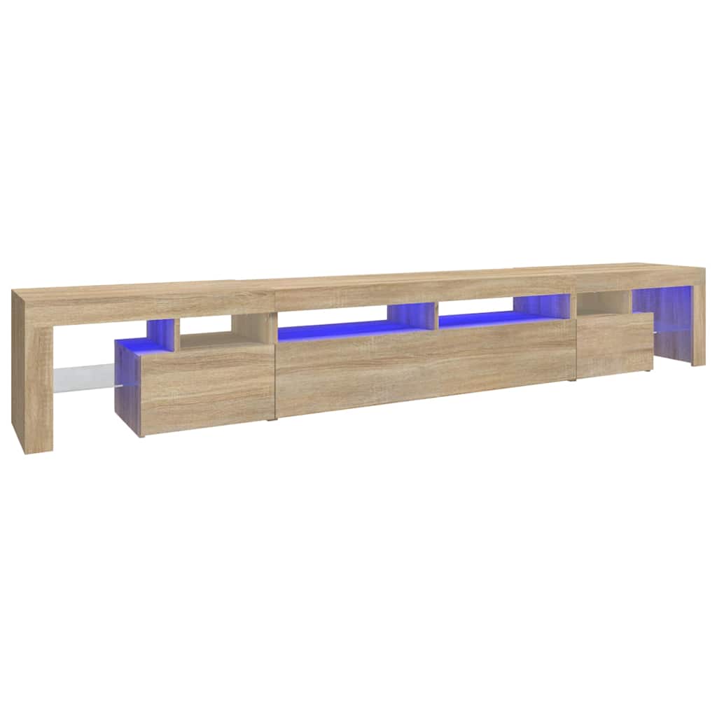 vidaXL Έπιπλο Τηλεόρασης με LED Sonoma Δρυς 260x36,5x40 εκ.