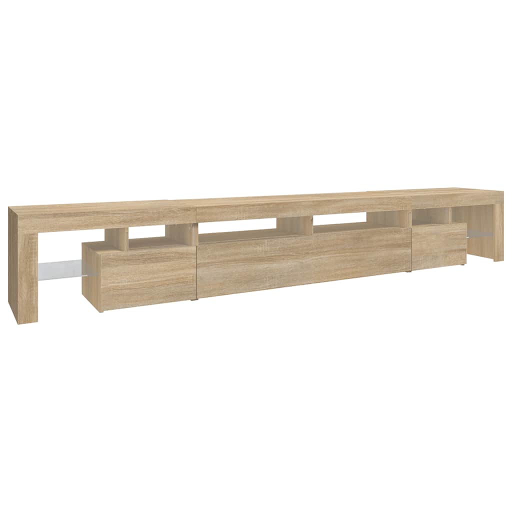 vidaXL Έπιπλο Τηλεόρασης με LED Sonoma Δρυς 260x36,5x40 εκ.