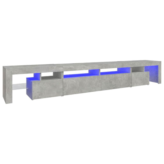 vidaXL Έπιπλο Τηλεόρασης με LED Γκρι Σκυροδέματος 260x36,5x40 εκ.