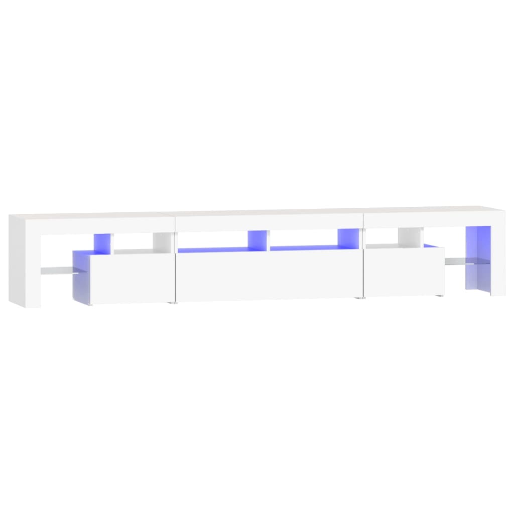 vidaXL Έπιπλο Τηλεόρασης με LED Λευκό 230x36,5x40 εκ.