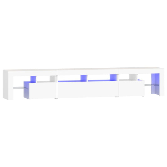 vidaXL Έπιπλο Τηλεόρασης με LED Λευκό 230x36,5x40 εκ.