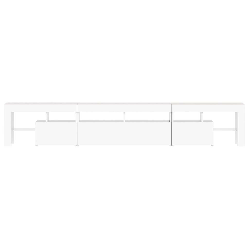 vidaXL Έπιπλο Τηλεόρασης με LED Λευκό 230x36,5x40 εκ.