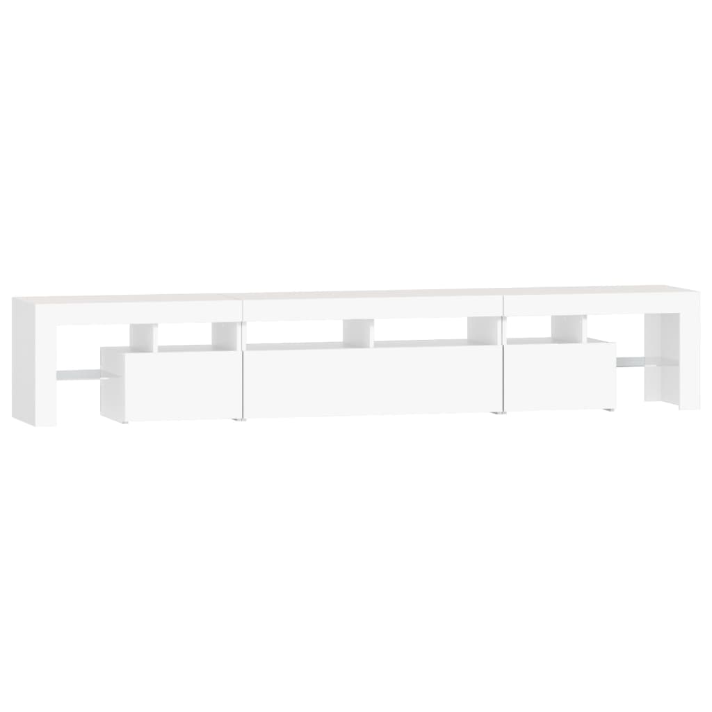 vidaXL Έπιπλο Τηλεόρασης με LED Λευκό 230x36,5x40 εκ.
