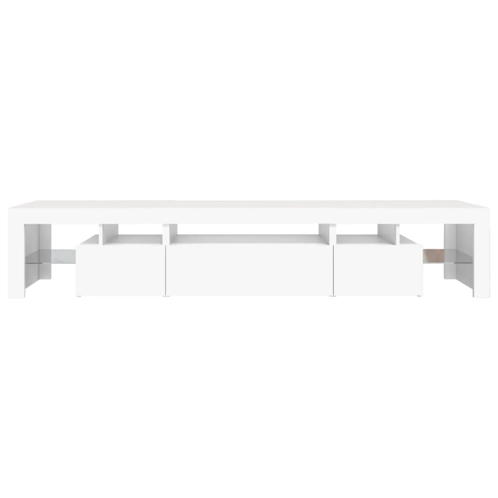 vidaXL Έπιπλο Τηλεόρασης με LED Λευκό 215x36,5x40 εκ.