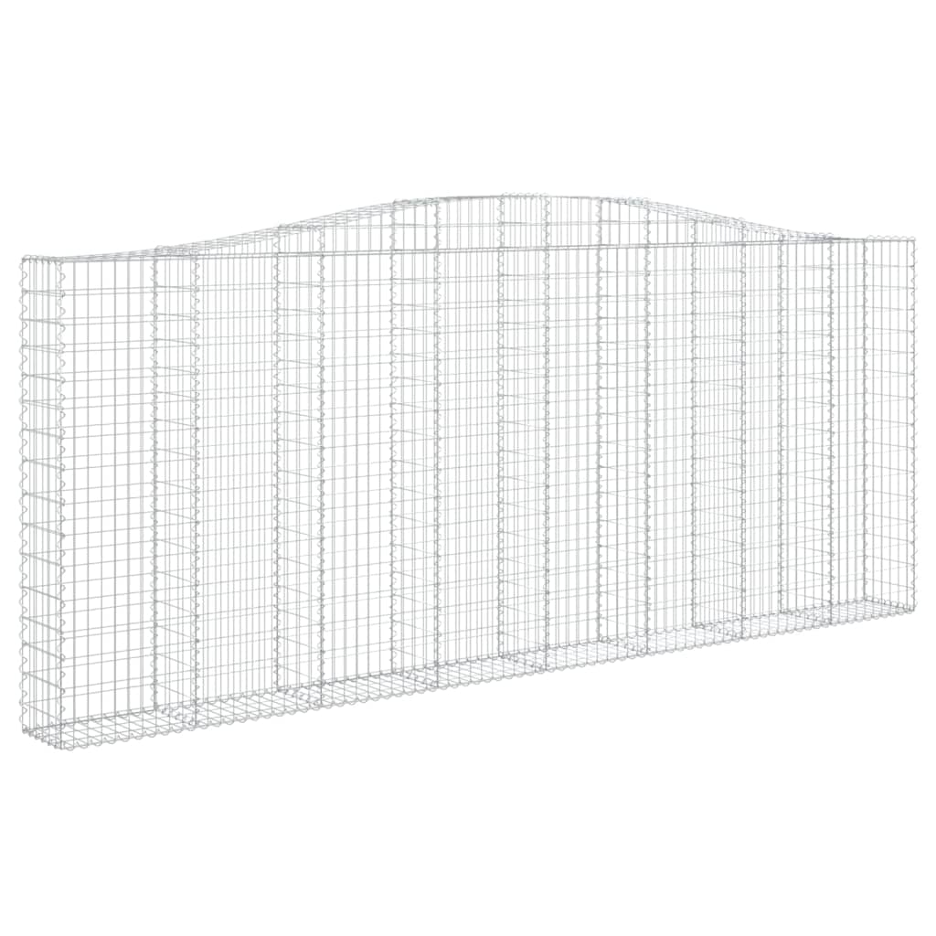 vidaXL Συρματοκιβώτιο Τοξωτό 400x30x160/180εκ. από Γαλβανισμένο Χάλυβα