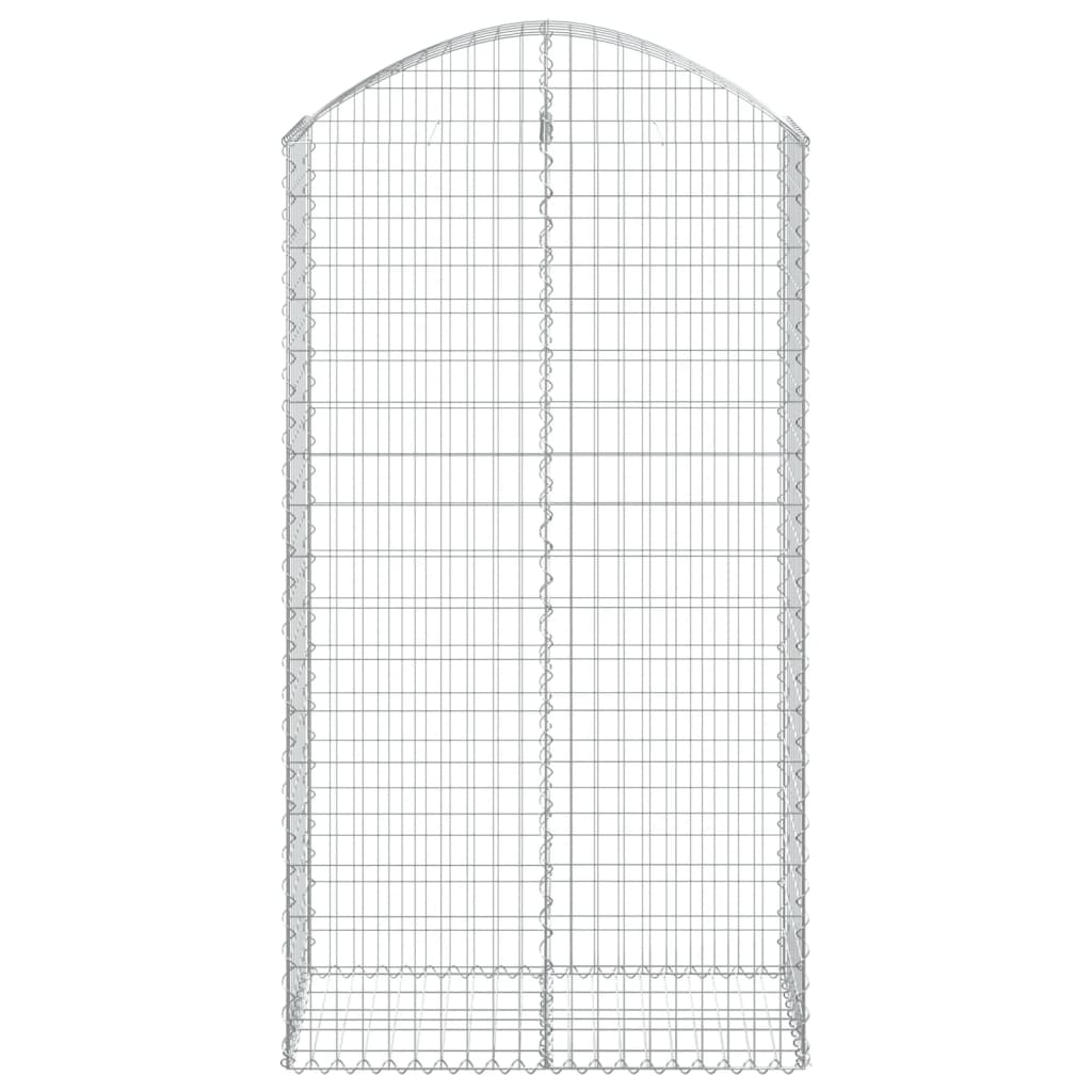 vidaXL Συρματοκιβώτιο Τοξωτό 100x50x180/200εκ. από Γαλβανισμένο Χάλυβα