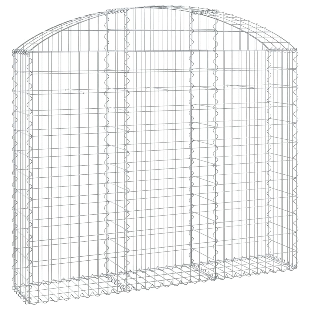 vidaXL Συρματοκιβώτιο Τοξωτό 150x30x120/140εκ. από Γαλβανισμένο Χάλυβα
