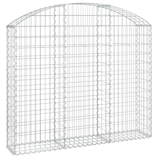 vidaXL Συρματοκιβώτιο Τοξωτό 150x30x120/140εκ. από Γαλβανισμένο Χάλυβα