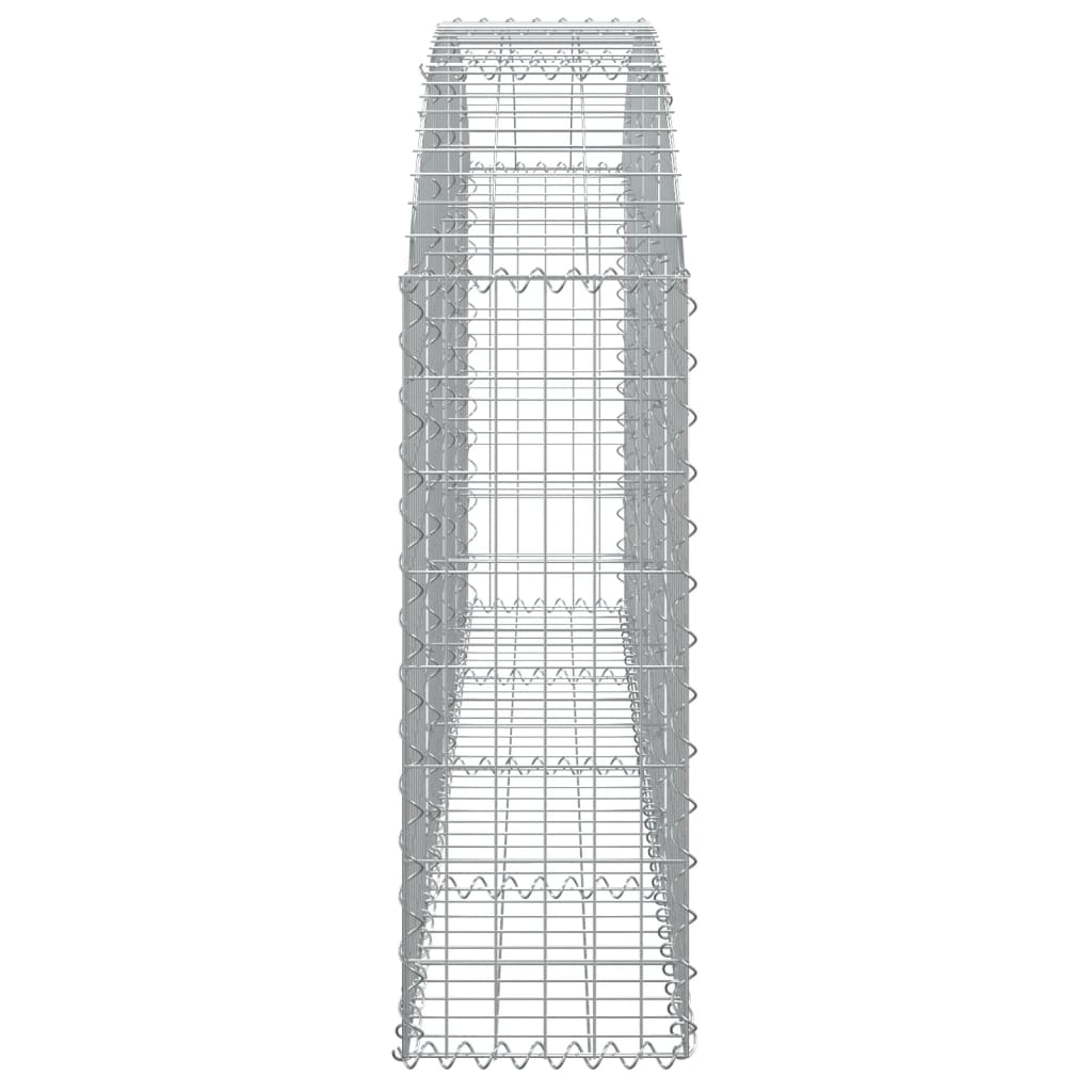 vidaXL Συρματοκιβώτιο Τοξωτό 200x30x80/100εκ. από Γαλβανισμένο Χάλυβα