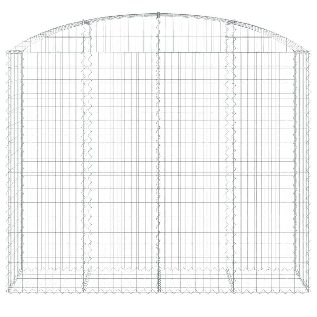 vidaXL Συρματοκιβώτιο Τοξωτό 200x50x160/180εκ. από Γαλβανισμένο Χάλυβα