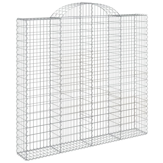 vidaXL Συρματοκιβώτιο Τοξωτό 200x30x180/200εκ. από Γαλβανισμένο Χάλυβα