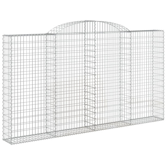 vidaXL Συρματοκιβώτιο Τοξωτό 300x30x160/180εκ. από Γαλβανισμένο Χάλυβα